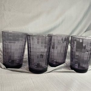 Circleware 6 oz juice glass block tumbler set of 4